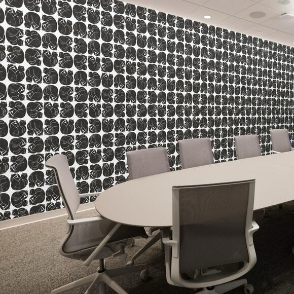 Spoonflower Wallpaper in Big and beautiful Black Cat Print 25’x2’ Vinyl - Picture 4 of 5